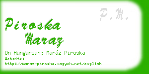 piroska maraz business card