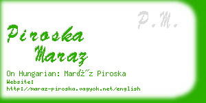 piroska maraz business card